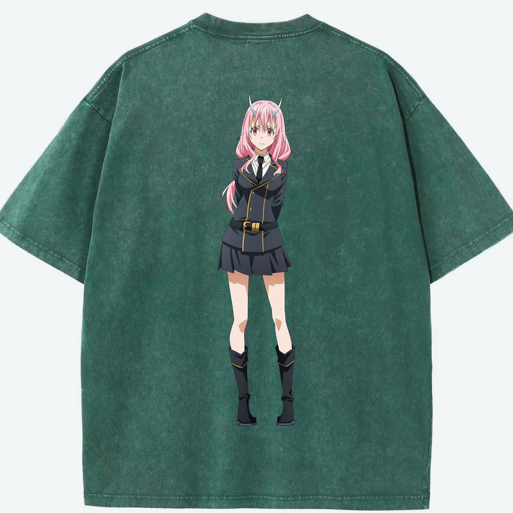 （画像用） 転スラ Regarding Reincarnated to Slime 綿100% ヴィンテージ風 半袖Tシャツ（背面プリント）